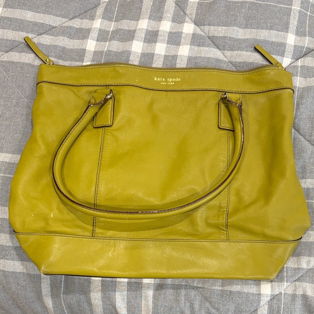 Kate Spade Chartreuse Leather Tote